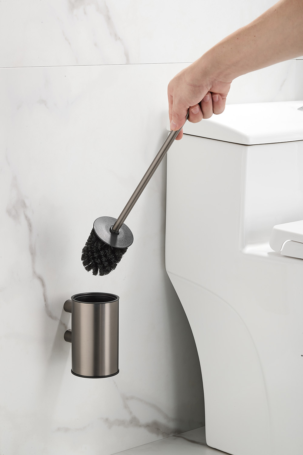 Saniclear Academy toiletborstel verouderd ijzer - gunmetal