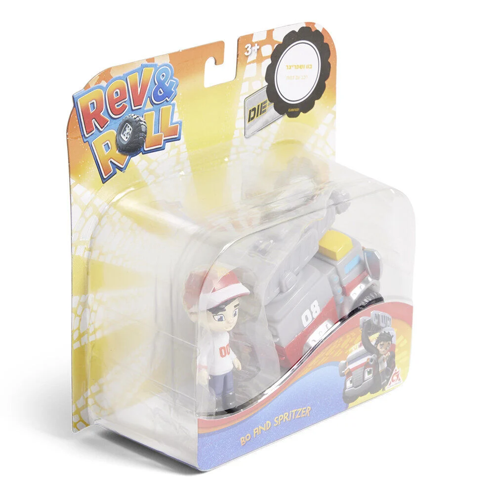 Figurine + voiture Bo et Spritzer Rev&Roll plastique + 3ans