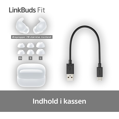 Sony LinkBuds Fit trådløse in-ear høretelefoner - Grøn