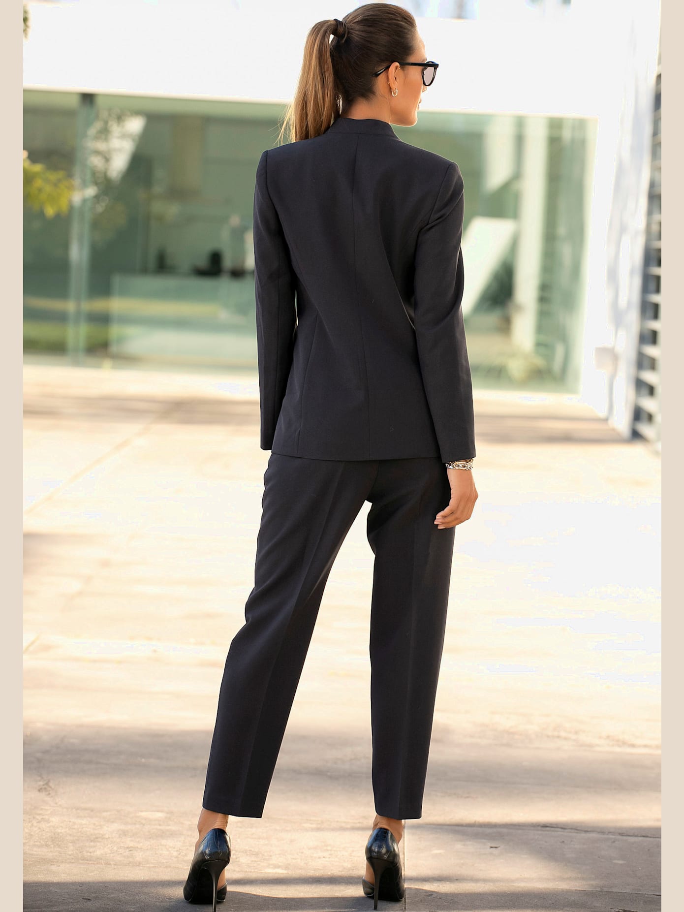 Blazer long tendance sans revers
