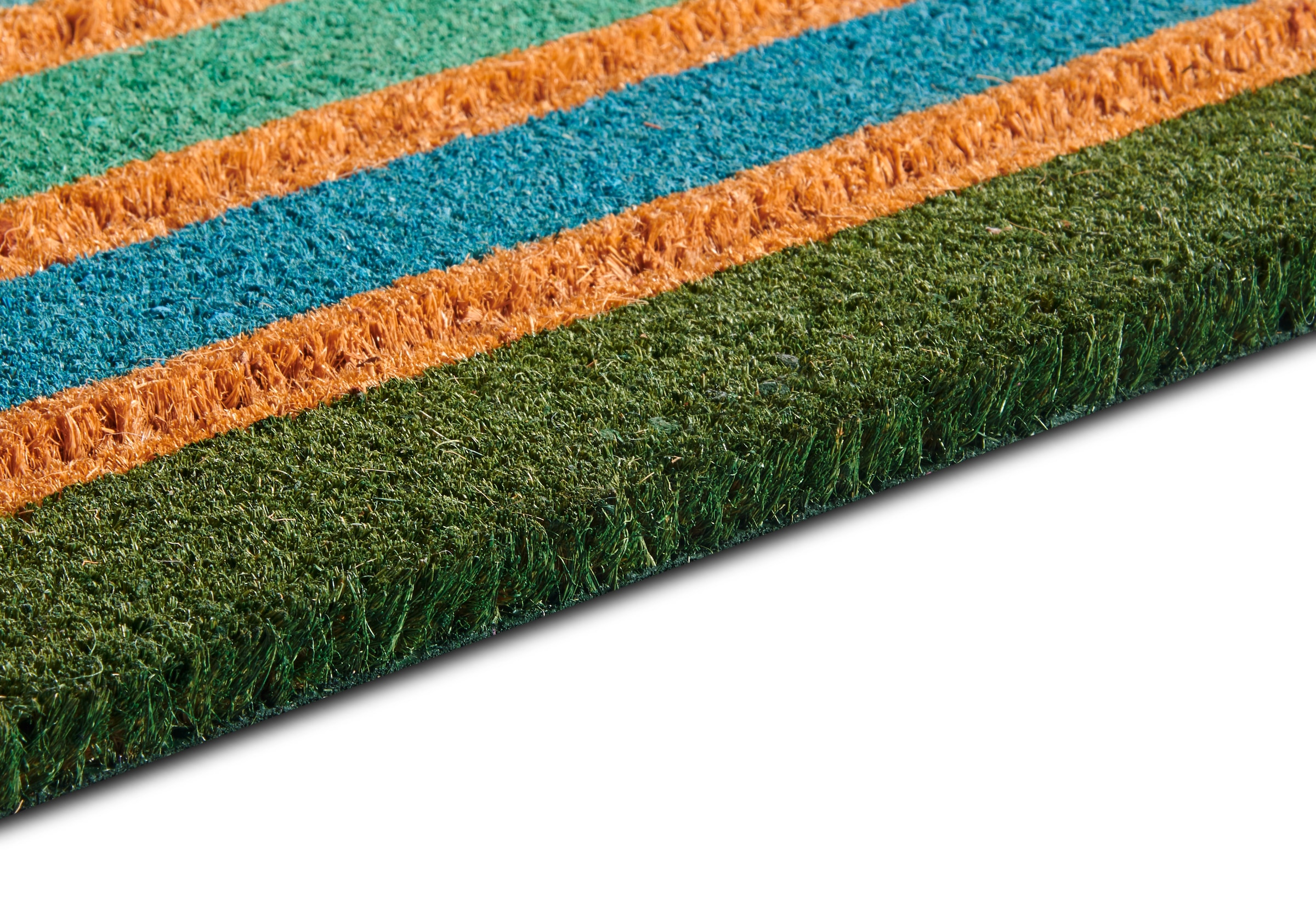 HANSE Home Fussmatte »Mix Mats  Kokos Colorful Stripes, Türmatte« rechteckig 15 mm Höhe Strapazierfähig, pflegeleicht, robust, wetterfest, UV-beständig