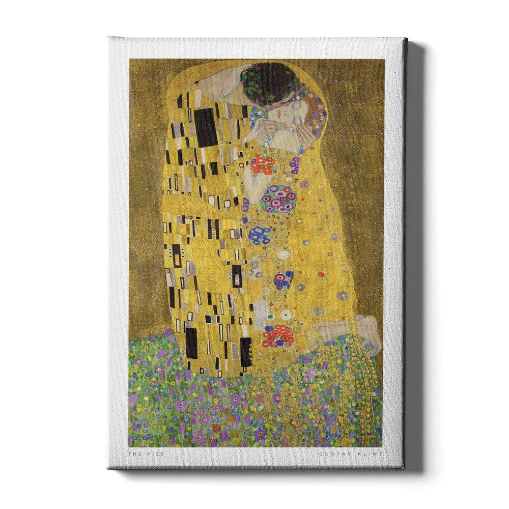 Walljar canvas schilderij - Gustav Klimt - De Kus Canvas schilderij - 70 x 100 cm