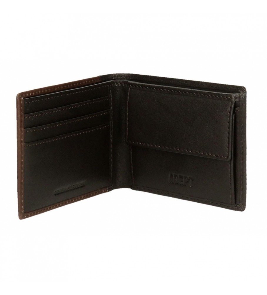 Carteira Joumma Bags Adept Jim Simple Marrom - 11x8x1cm -
