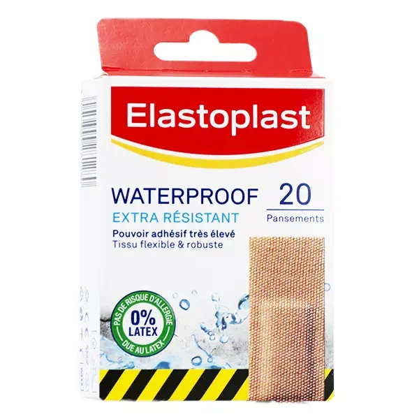 Curativo Elastoplast à prova d'água e extra resistente, 20 unidades