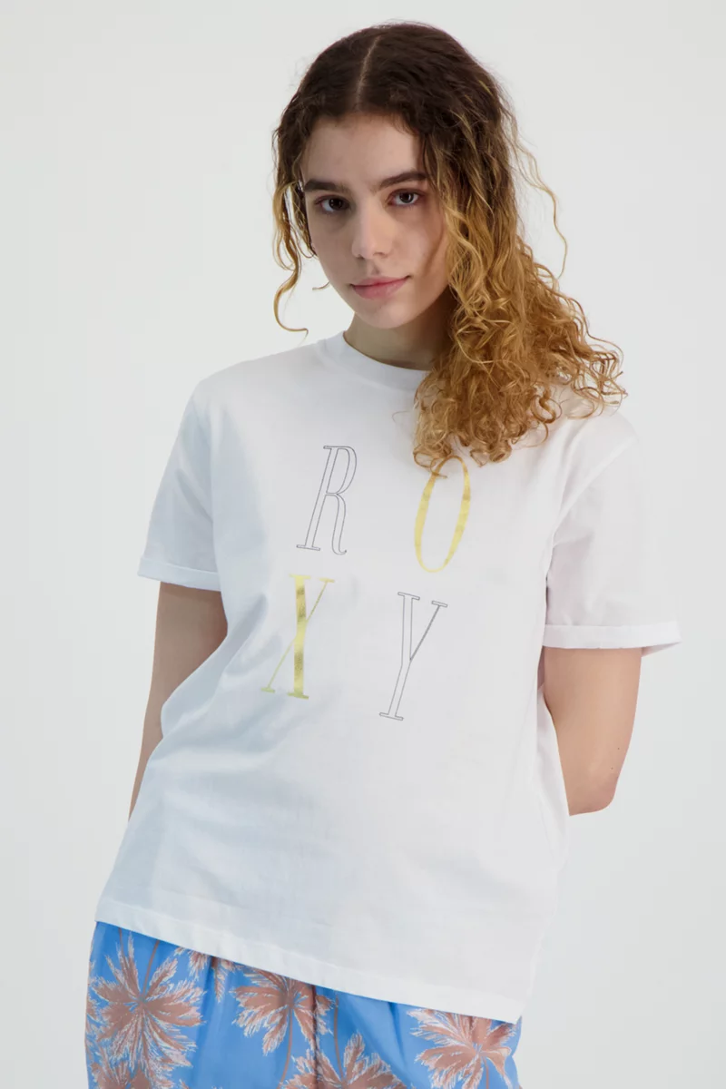Roxy Sparkle Evening Space Letter Damen T-Shirt