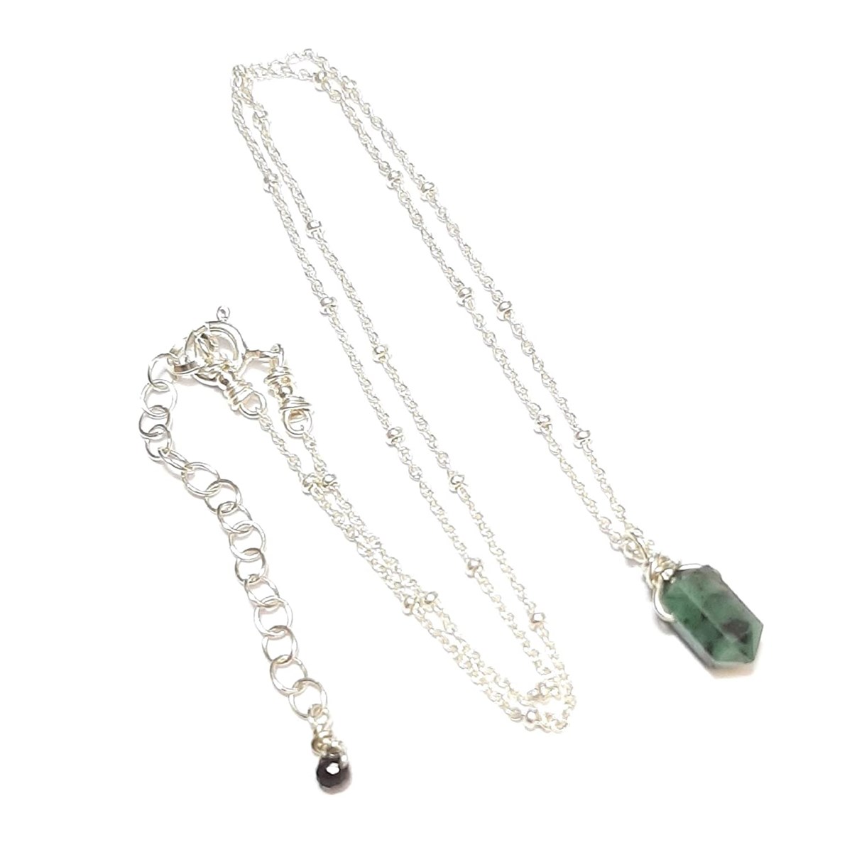Collier Emeraude Argent 925