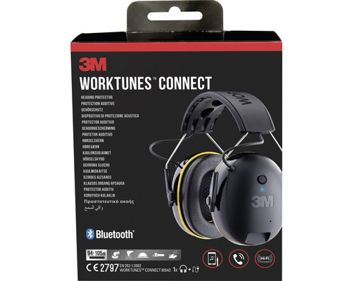 3M™ Worktunes 90543E zwarte gehoorbescherming met Bluetooth