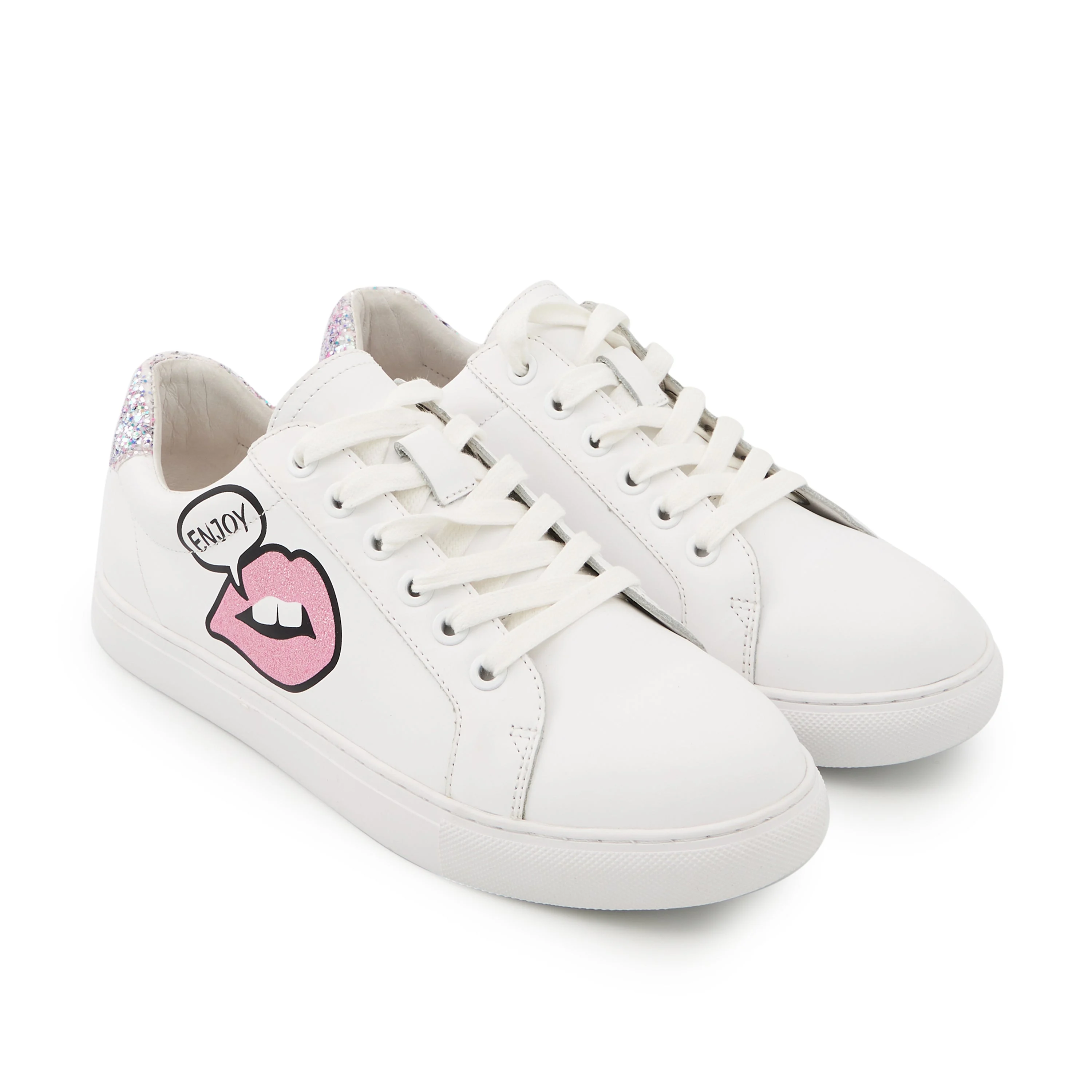SIMONE ENJOY YOURSELF - Sneakers en cuir | Blanc