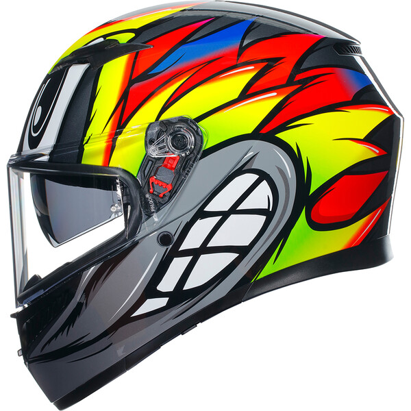AGV - Casque K3 Birdy 2.0 Gris / Jaune / Rouge