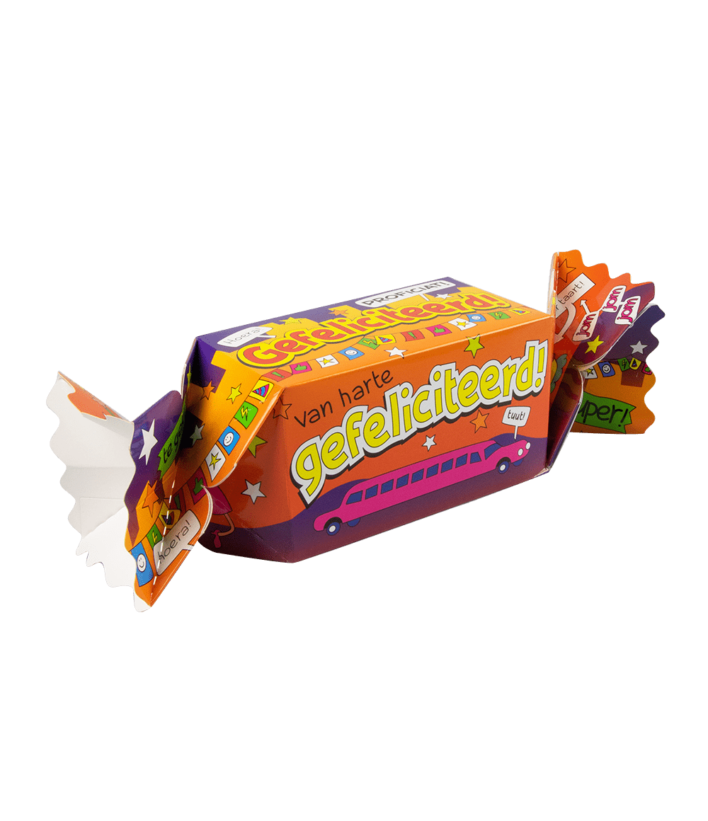 Geschenkdoosje Gefeliciteerd 26cm