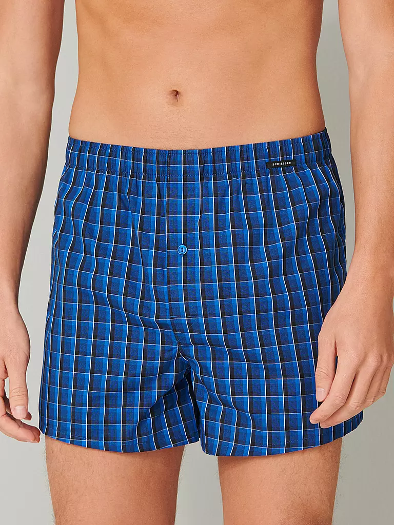SCHIESSER Boxershorts 2er Pkg  blau