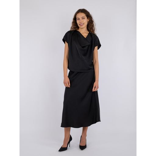 Neo Noir Annabeth Heavy Sateen Bluse, Black, 34