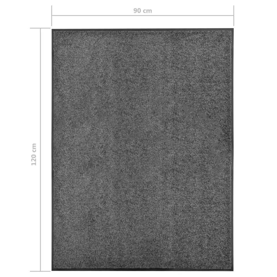 vidaXL - Mat - Antraciet - Stof - 90 x 120 cm