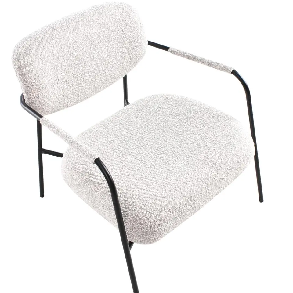AUSVIKA - Fauteuil - Lichtbeige - Polyester