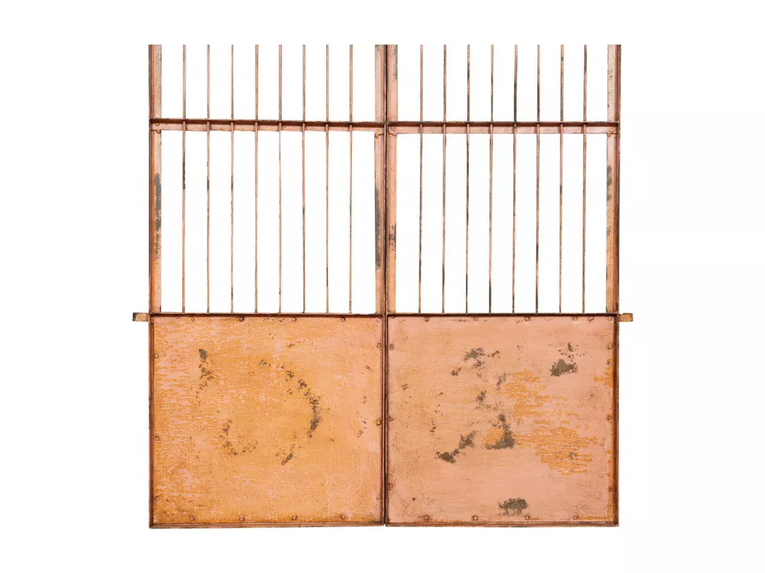 BISCOTTINI Portail - Fer Forgé Finition Antique - Clôture en Fer - Portail en Métal - Porte Décorative - Portail d'Entrée - 118x6x200cm - Une Pièce