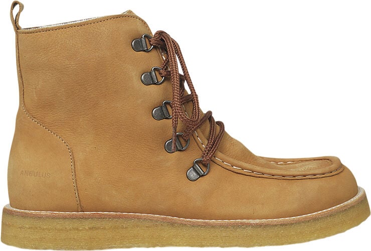 ANGULUS Støvle med uldfoer og bred pasform 2580 camel