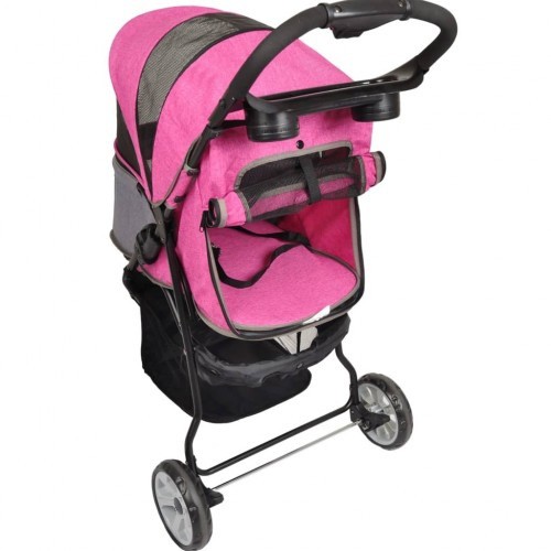 Carrinho de cachorro Kiara, rosa