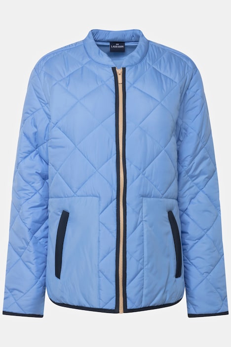 Steppjacke, wasserabweisend, Stehkragen, Zipper, Zipptaschen