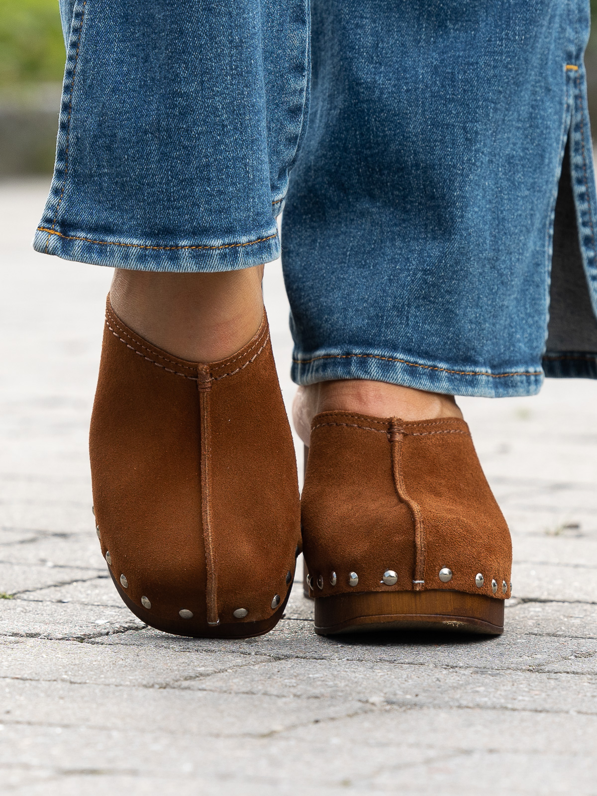 Clogs Suede Brown - Trapes Sko