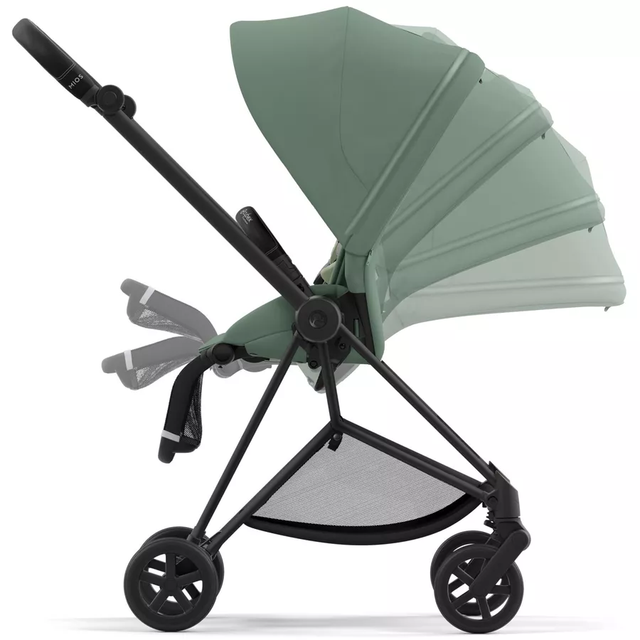 cybex PLATINUM Kombikinderwagen New Mios Matt Black Leaf Green