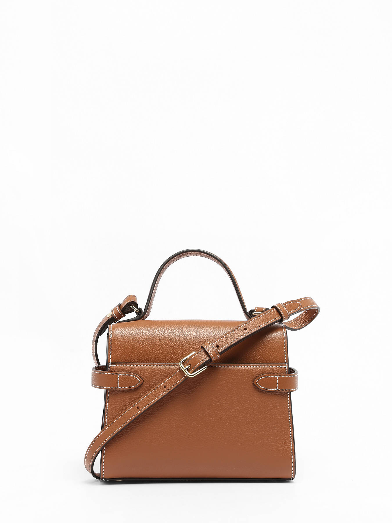Sac bandoulire S double rabat Emilie cuir grain LE TANNEUR