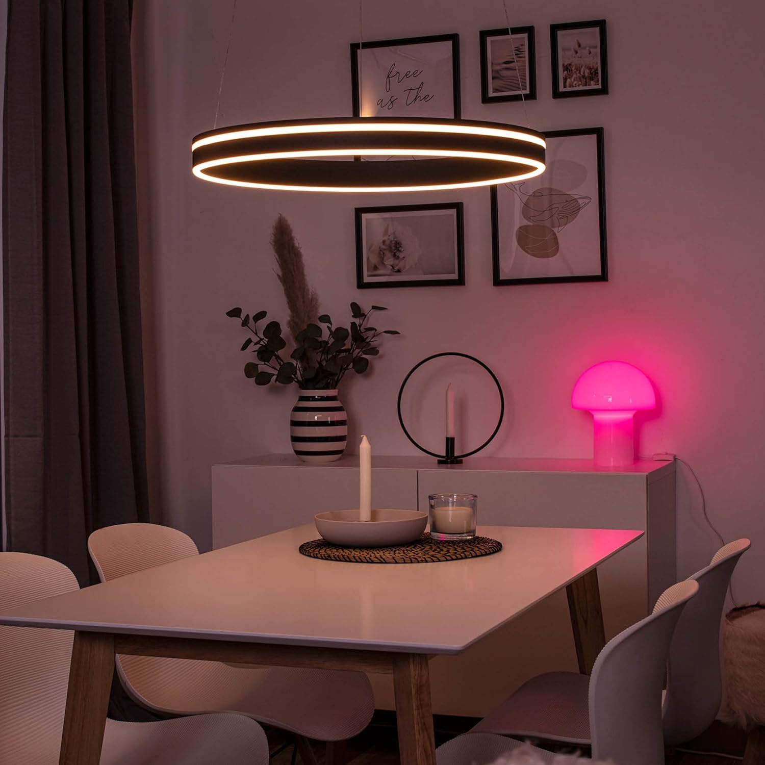 Paul Neuhaus Q-VITO LED Pendelleuchte, Works with Alexa - Smart Home, Fernbedienung CCT warmeiß - kaltweiß (59cm Anthrazit)…