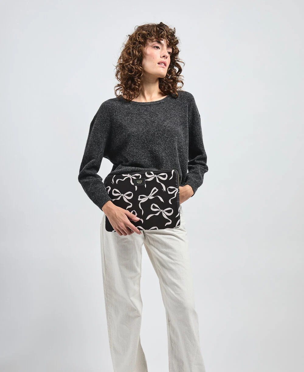Wouf  Carlota computer Sleeve, 13/14 - Black/White