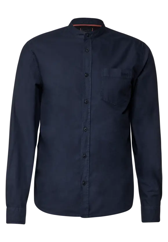 Hemd mit Stehkragen - night blue