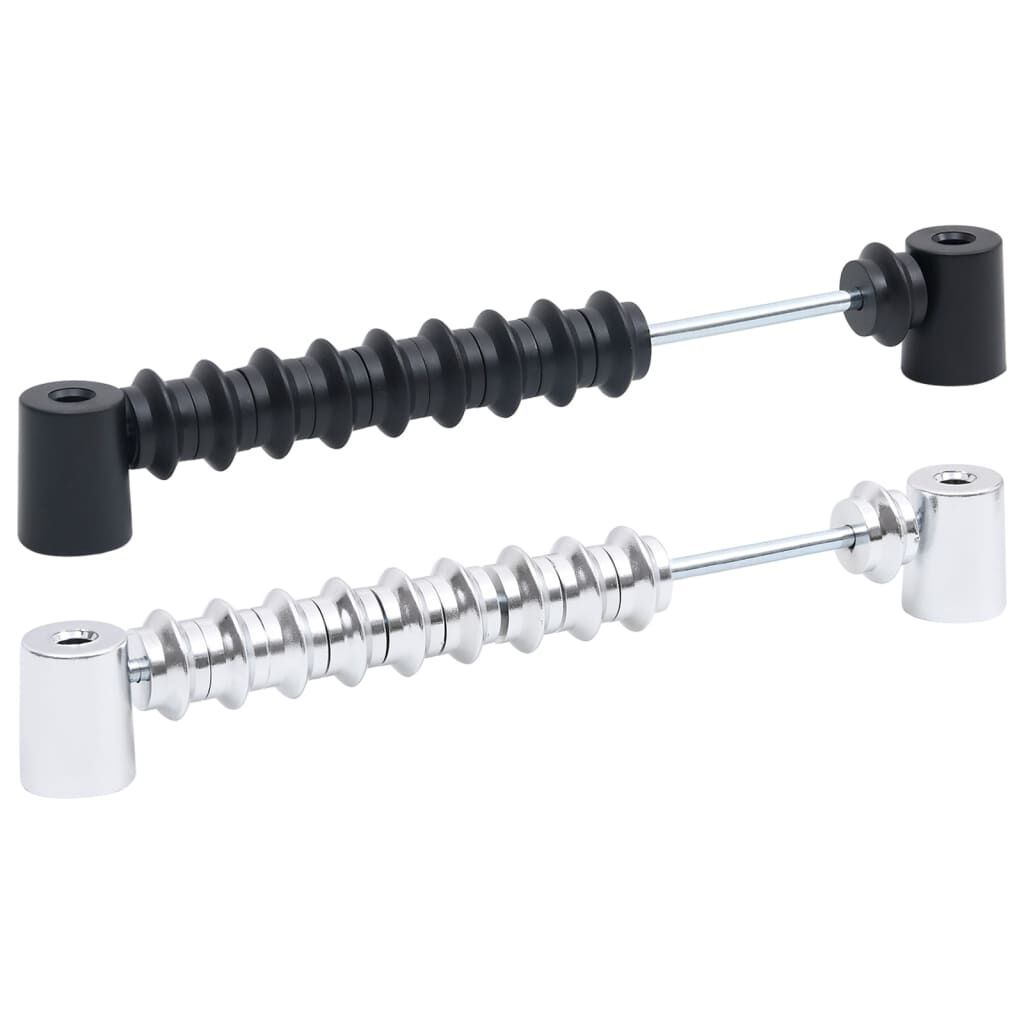 vidaXL Tafelvoetbaltafels, set van 2, zilver en zwart