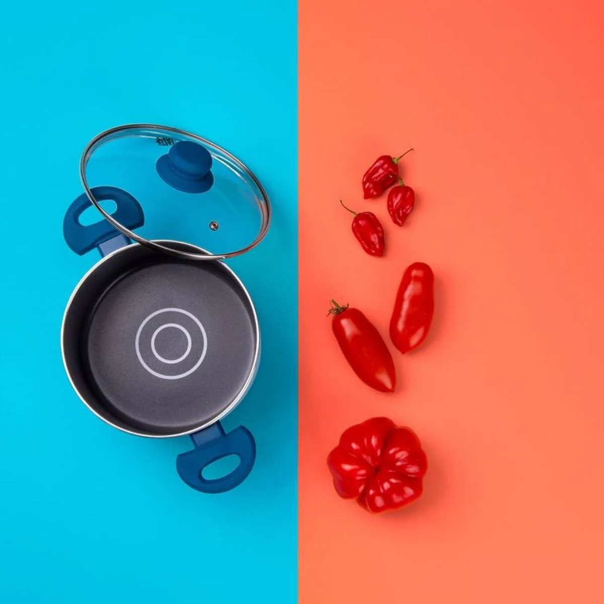 Faitout avec dosage d'huile et couvercle 20 cm Casserole Tasty