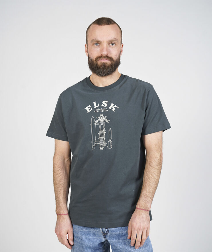ELSK SINGLE ESTATE MEN'S BRUSHED T-SHIRT 203 stone green
