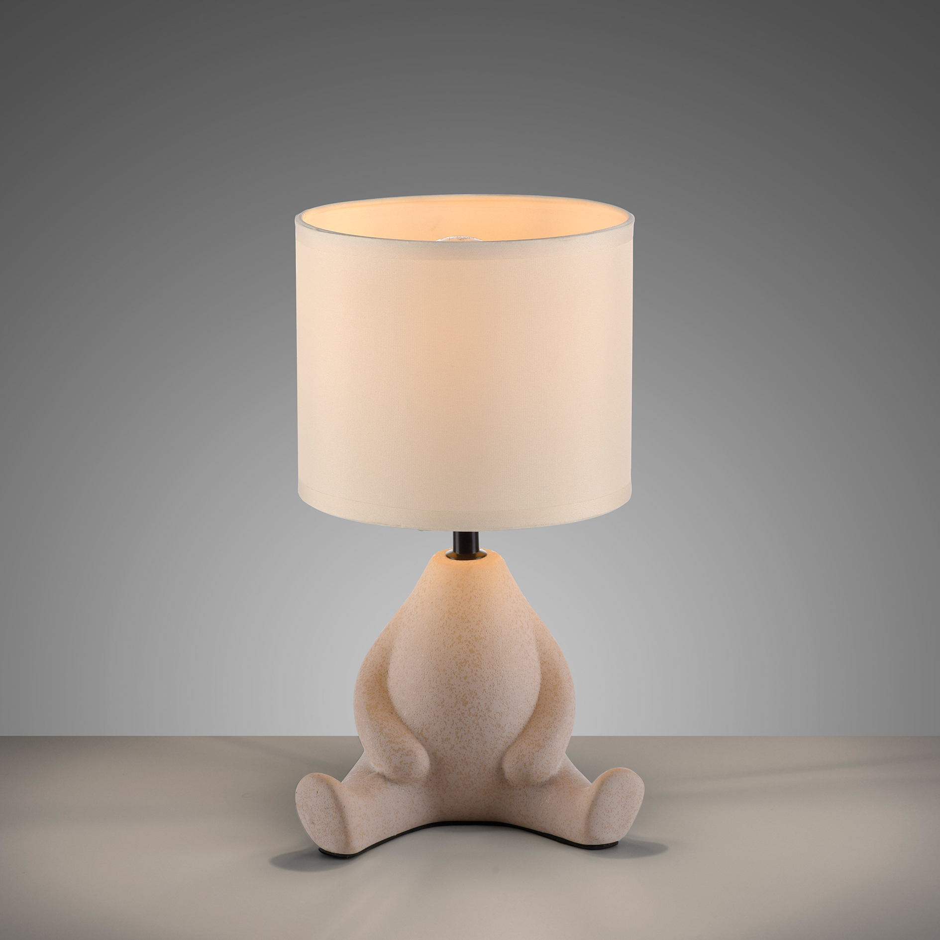 Tischleuchte - beige - Keramik - 32 cm hoch