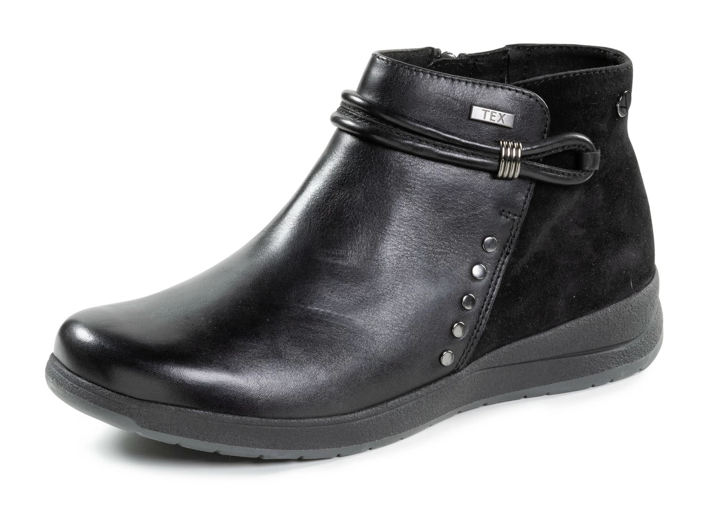 ELENA EDEN Bootie aus Rind-Nappa- und Veloursleder