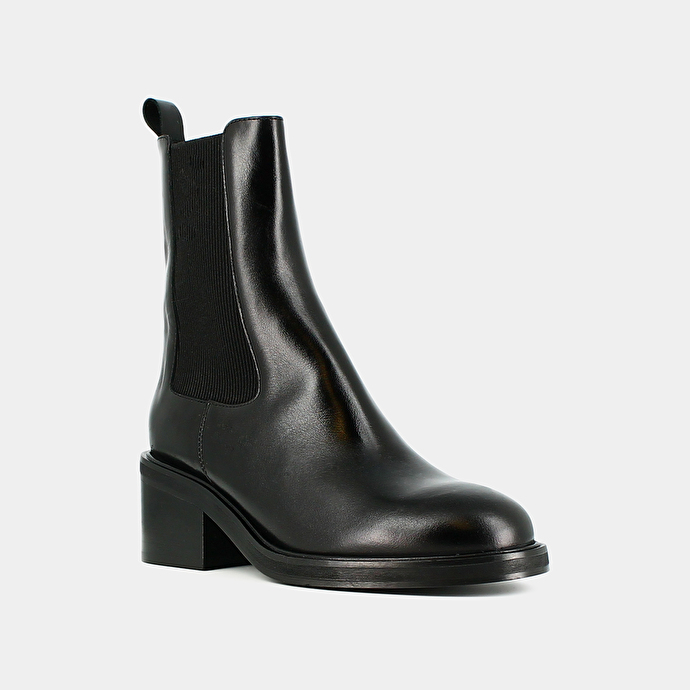 Boots avec boucles  en cuir noir