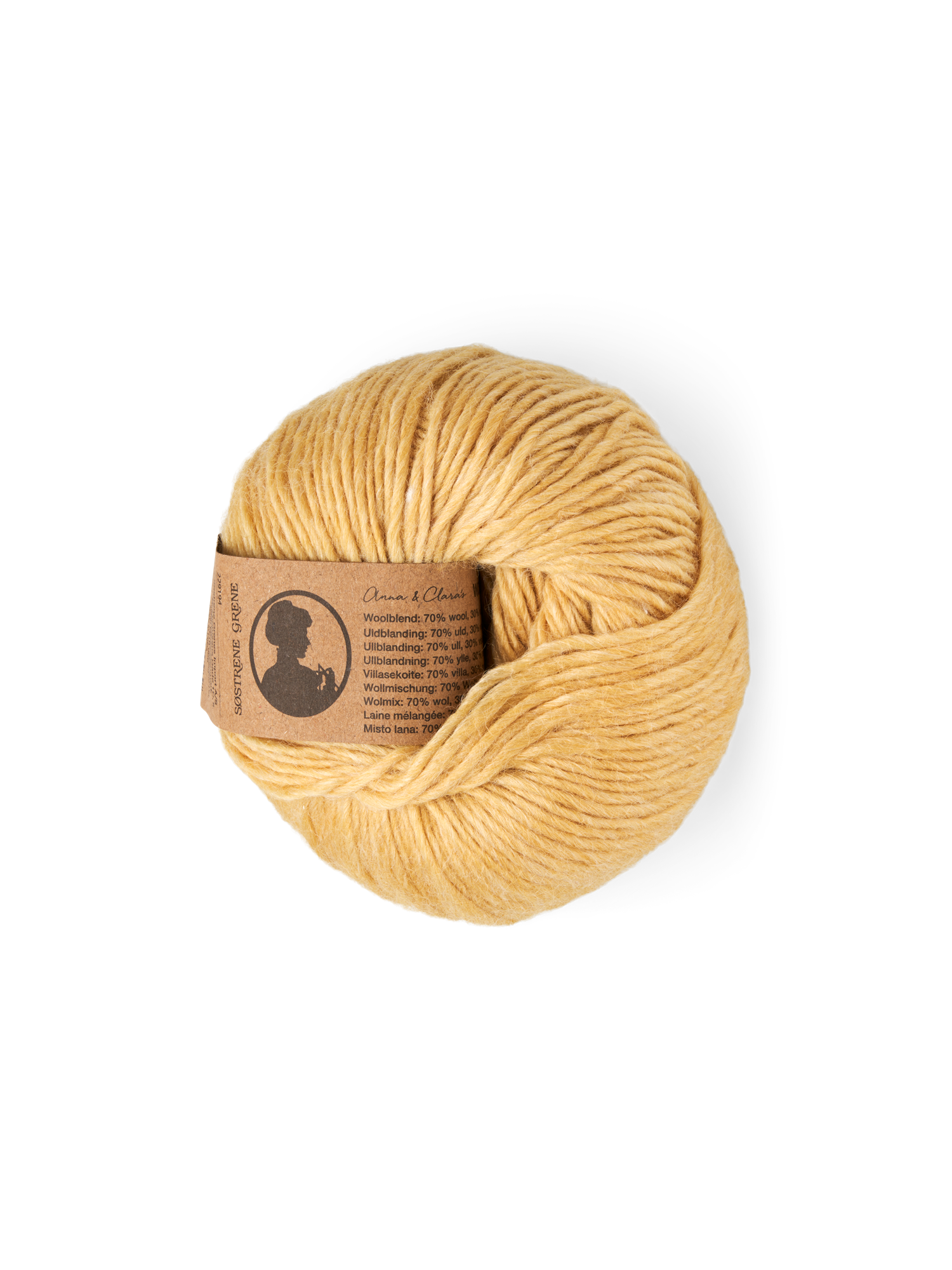 Uldgarn med bambus | Uld/viskose. 50 g = 125 m. | Yellow Ochre