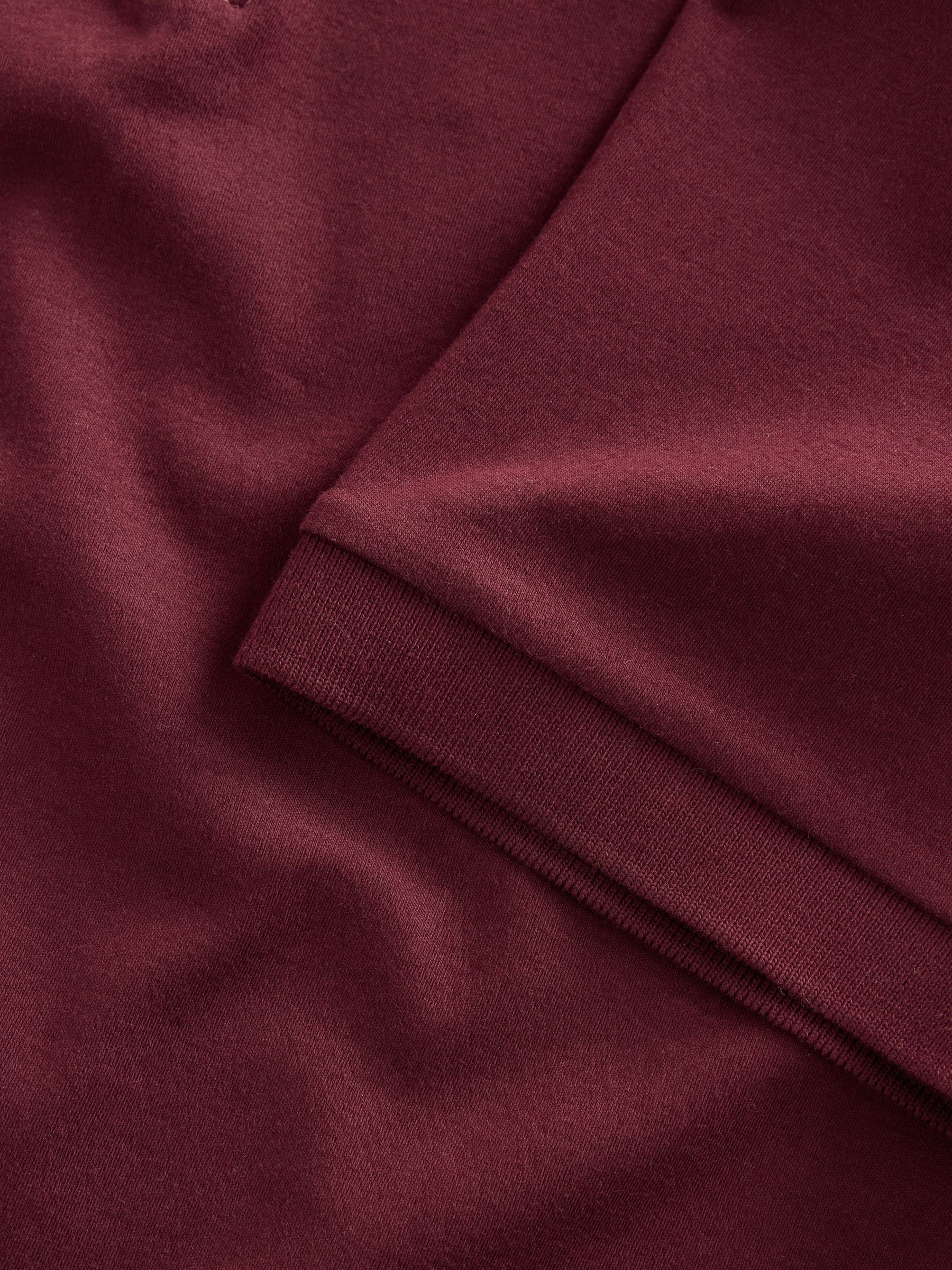 Bordeauxrood - Poloshirt met korte mouwen en modieuze kraag
