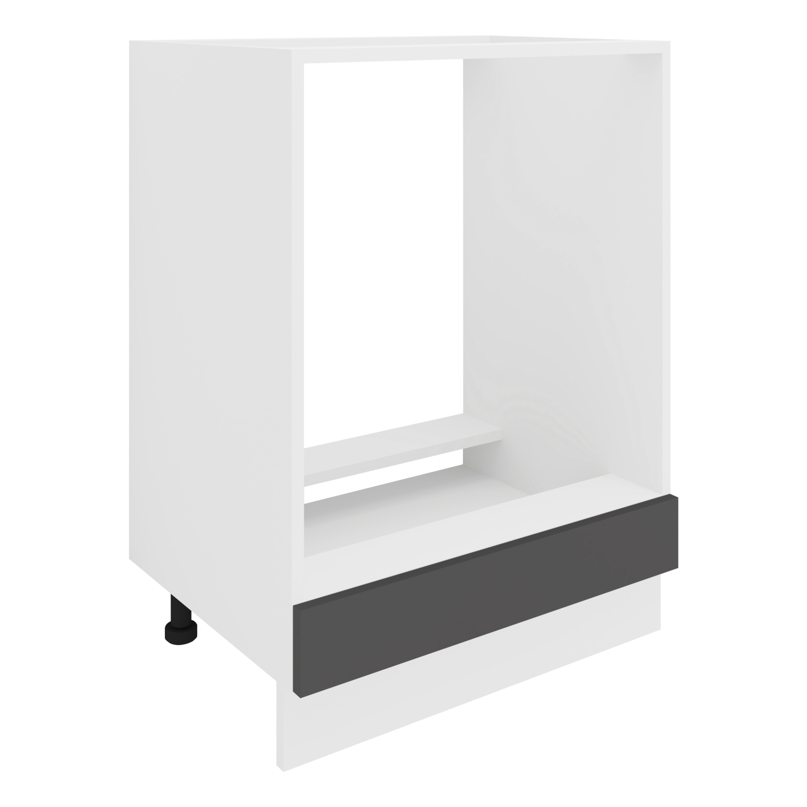 Herdumbauschrank ESILO - weiß - anthrazit - 60 cm