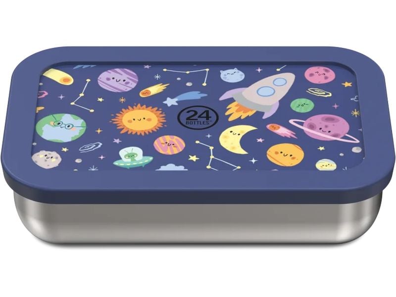 24Bottles Lunchbox Space Friends, Dunkelblau/Mehrfarbig Snackbox