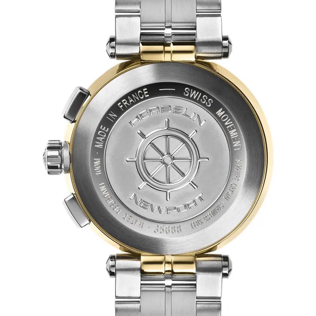 Montre femme HERBELIN Newport chrono diamants