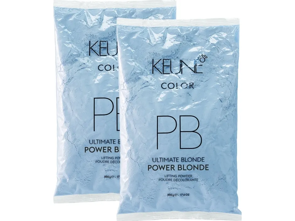 Keune Set Duo, Keune, Power Blonde, Hair Oxidant Powder, Refill, 2 pcs, 500 g For Women