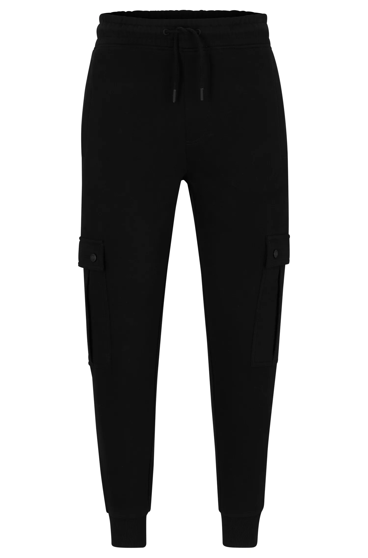Calça de fato de treino BOSS laranja, corte descontraído e com bolsos cargo.