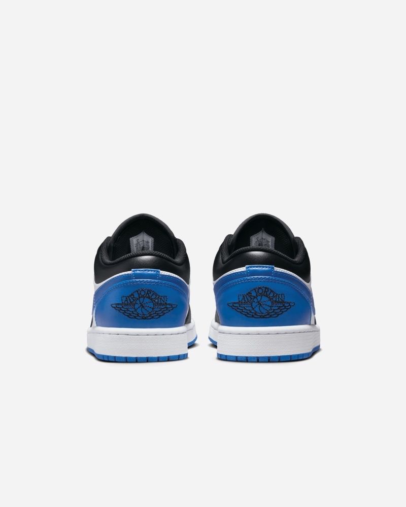 Chaussures Nike Air Jordan 1 Low Blanc/Noir/Bleu pour homme