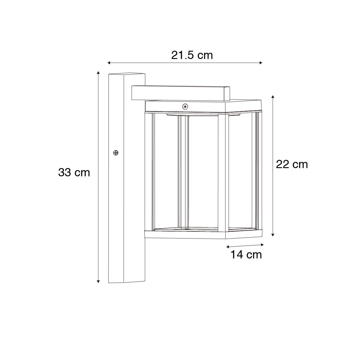 Buiten wandlantaarn zwart incl. LED IP54 - Ferdinand