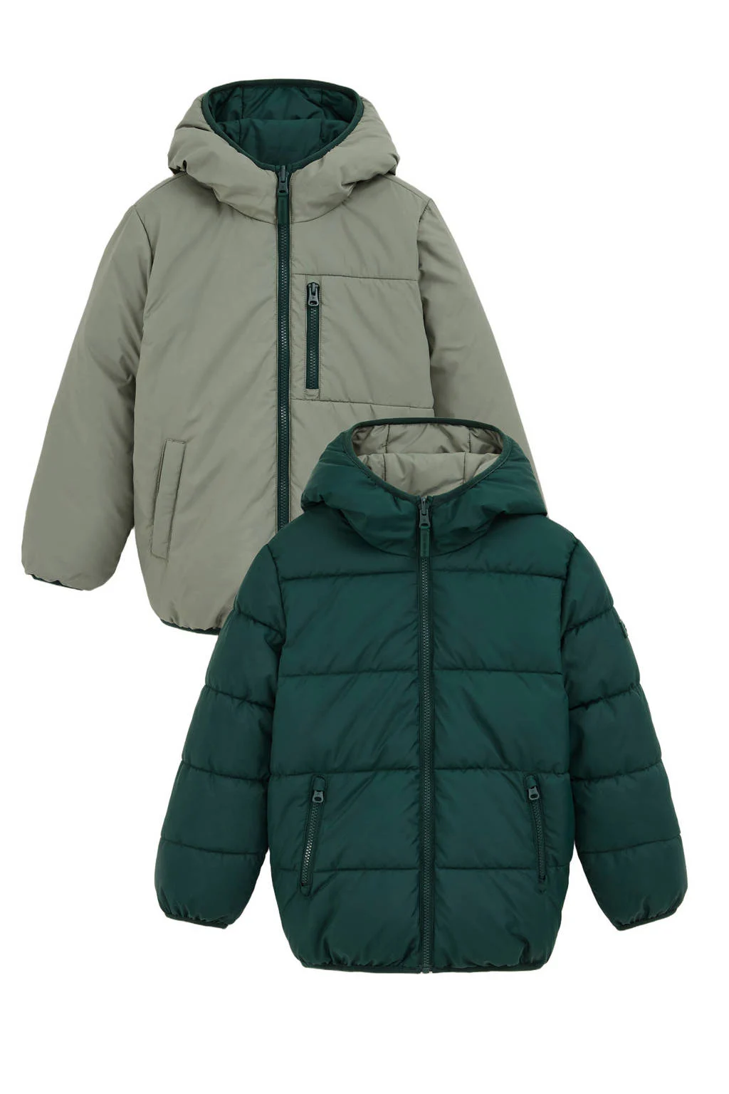 WE Fashion Blue Ridge reversible jas groen