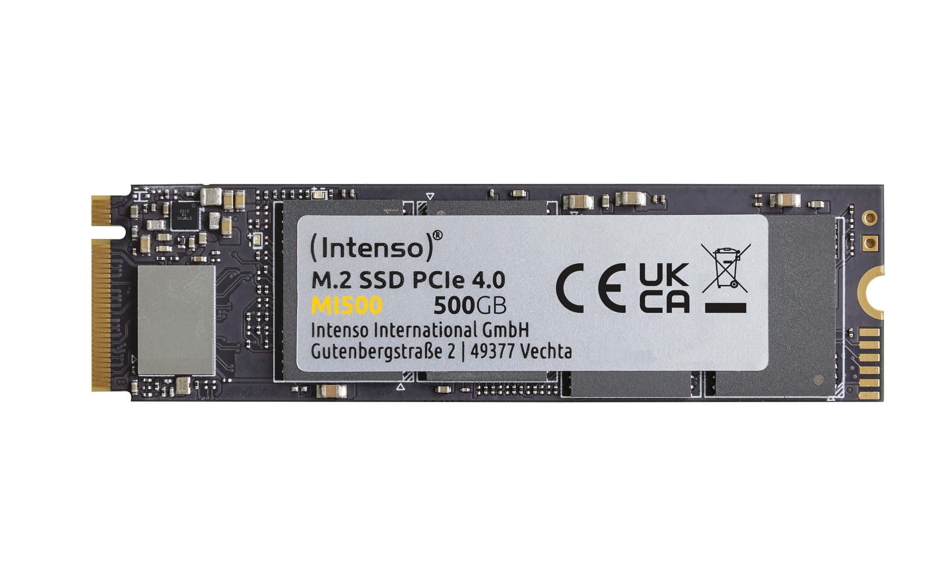 Intenso SSD-Festplatte »M.2 SSD PCIe 500 GB MI500« 500 Gigabyte Anschluss M.2 PCIe 4.0