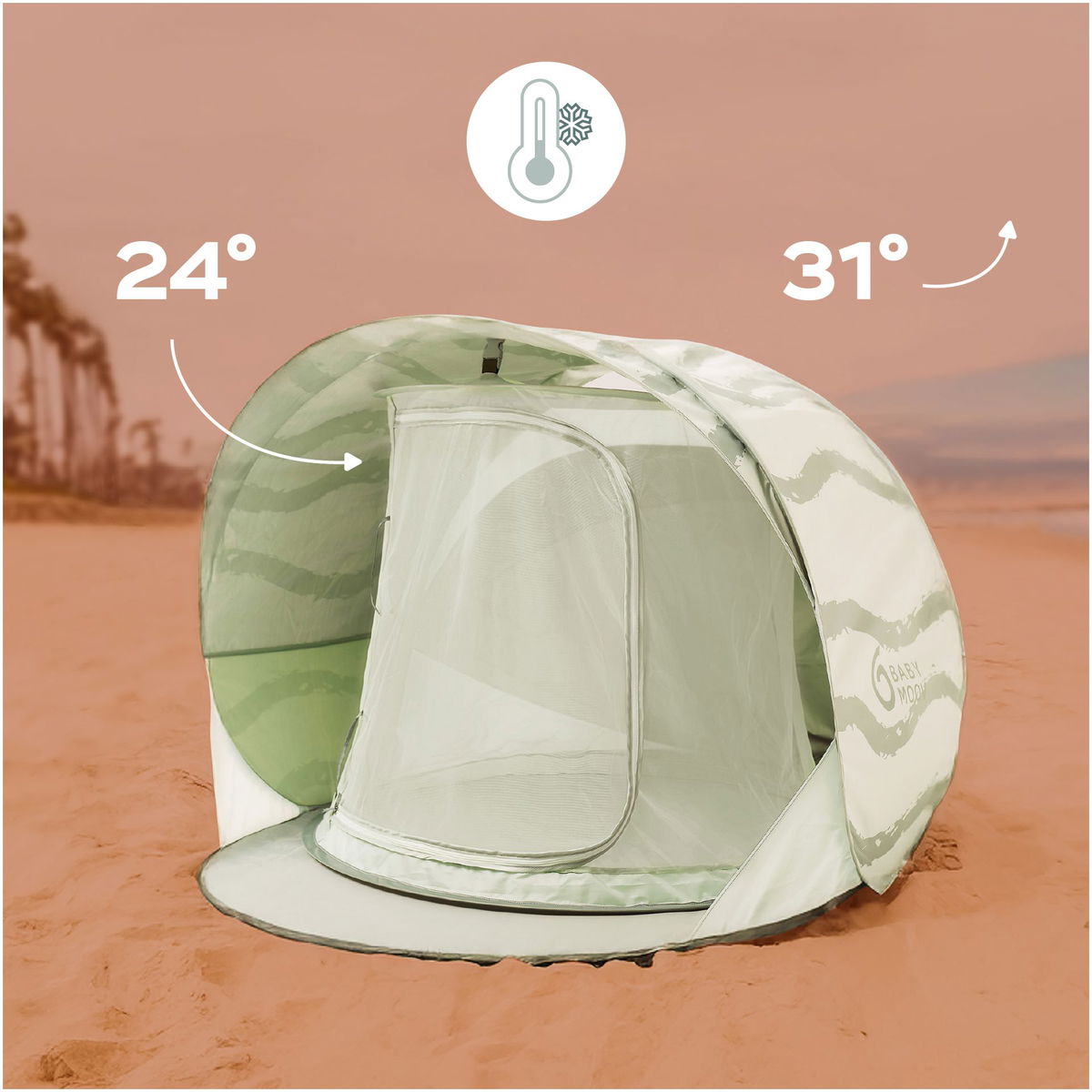 BabymoovBabymoov   Strandmuschel Moov und Protect green lagoon