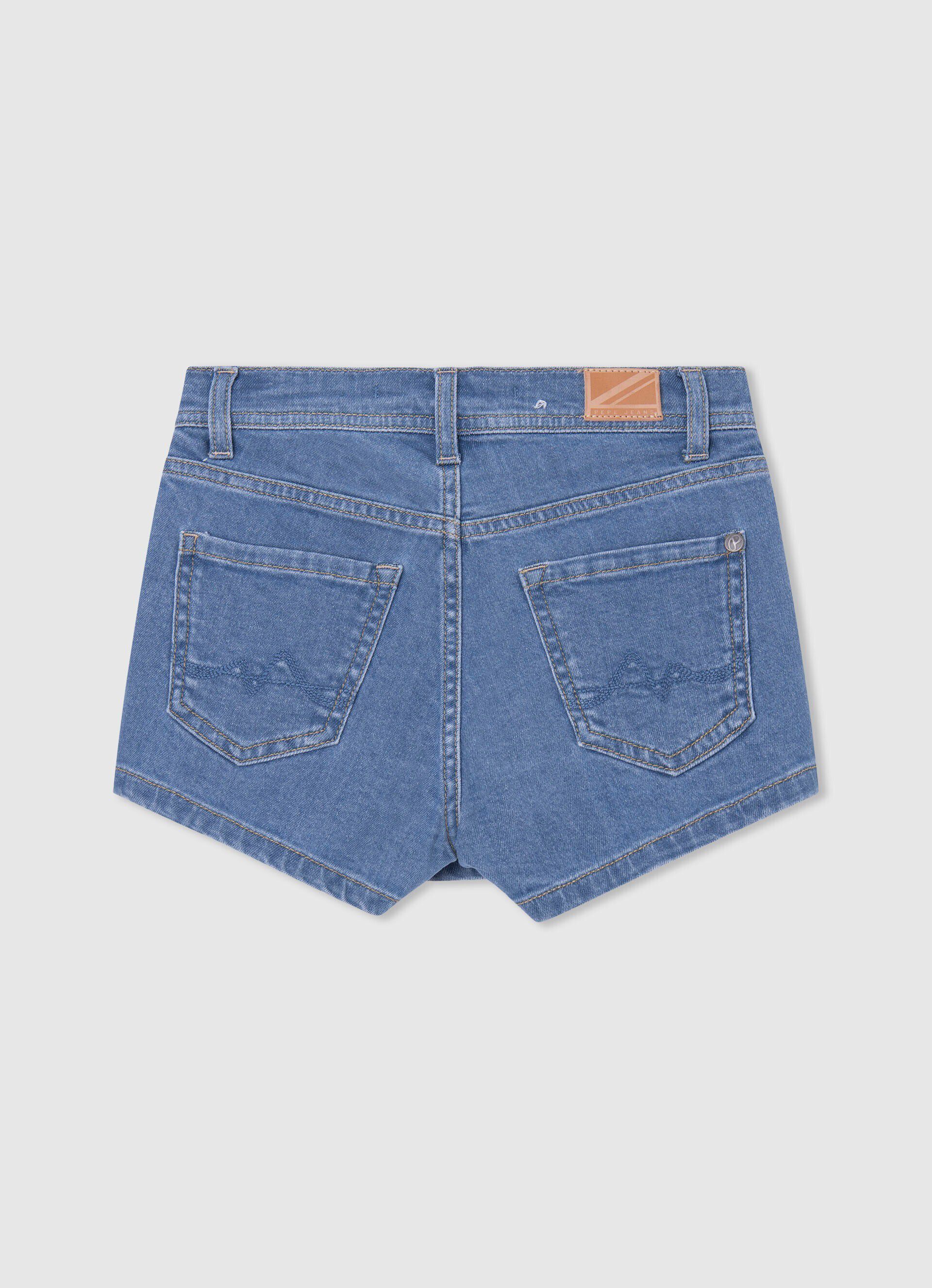 Saia jeans curta de corte regular - jeans