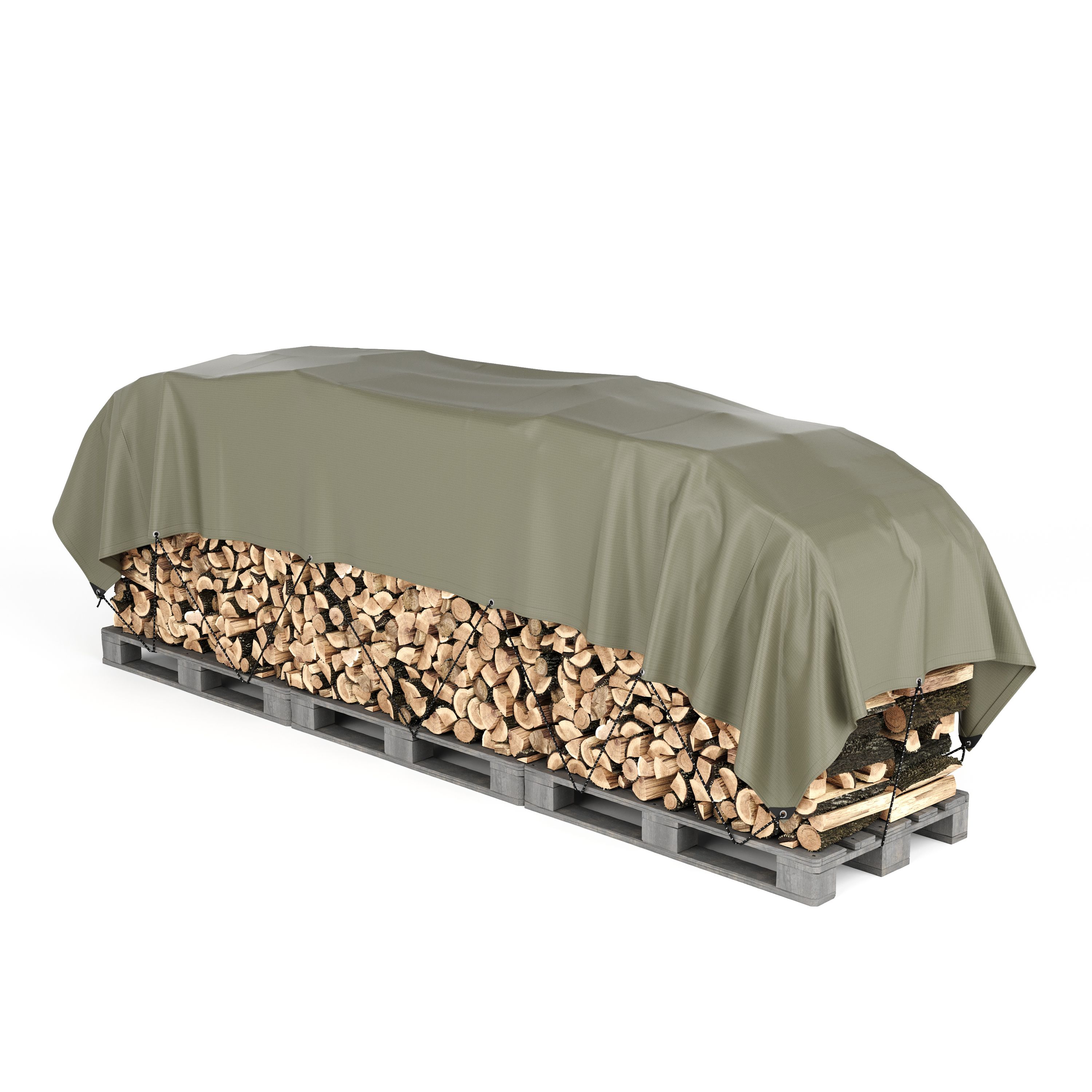 Abdeckplane PVC 450g/m2 olive 2 x 5 m