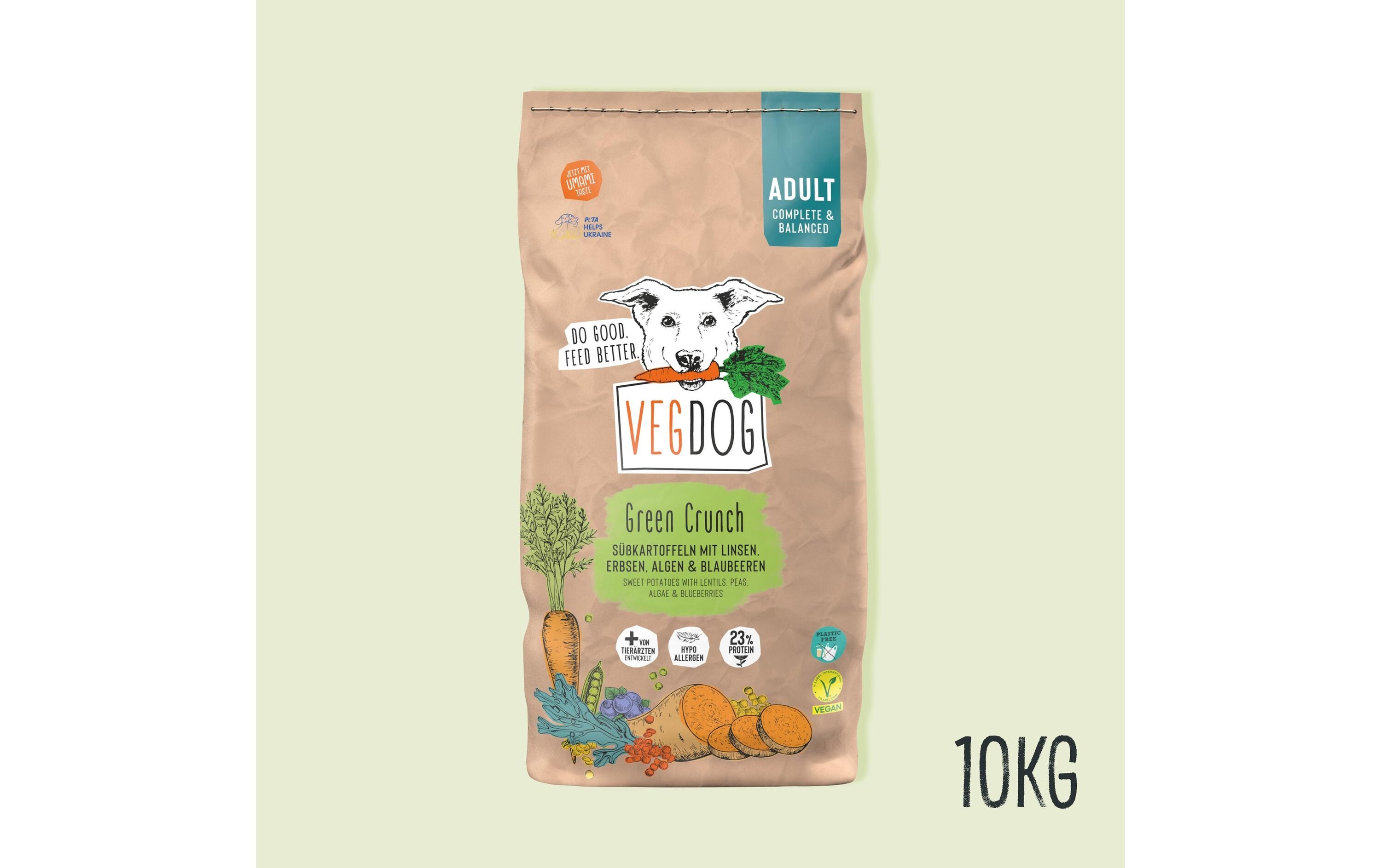 Trockenfutter Green Crunch 10 kgHypoallergenes Alleinfuttermittel für ausgewachsene Hunde