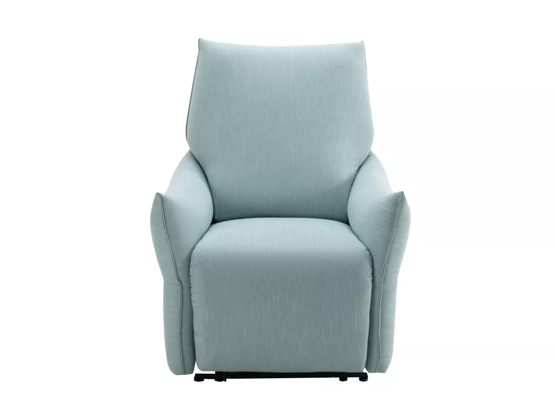 Fauteuil relax électrique en tissu bleu clair MODOC